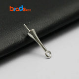 Sterling Silver Screw Eye Bail Drilled Pearl Cup Pendant Bail