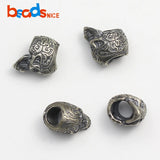 925 Silver Skeleton Head Skull Beads for Chain Jewelry Making