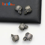 925 Silver Skeleton Head Skull Beads for Chain Jewelry Making