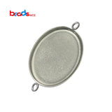 Stainless Steel Pendant Base for 17X25 Oval Jewelry Making