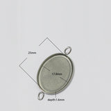 Stainless Steel Pendant Base for 17X25 Oval Jewelry Making