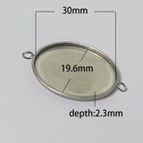 Stainless Steel Pendant Base for 17X25 Oval Jewelry Making