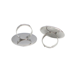 Adjustable Brass Ring Setting for 25mm Blanks - Jewelry Making