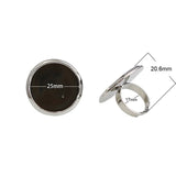 Adjustable Brass Ring Setting for 25mm Blanks - Jewelry Making