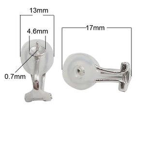 Sterling Silver Clip On Earring Finding For Non Pierced Jewelry