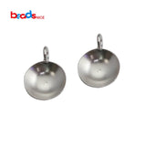 925 Silver Flat Pad Pendant Bails for Jewelry Making