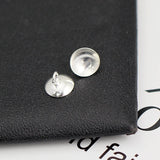Solid Silver Pendant Bail Cup Jewellery Findings for Half-drilled Beads