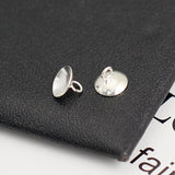 Solid Silver Pendant Bail Cup Jewellery Findings for Half-drilled Beads