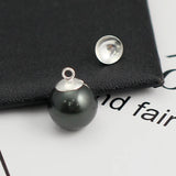 Solid Silver Pendant Bail Cup Jewellery Findings for Half-drilled Beads