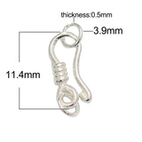 925 Silver Hook & Eye Clasp for Bracelet Necklace