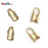 Filled Jewelry Crimp Ends Clamps Bead Cap for Bracelet Making
