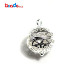 Hollow Ball Charm Silver Jewelry Set