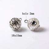 Hollow Ball Charm Silver Jewelry Set