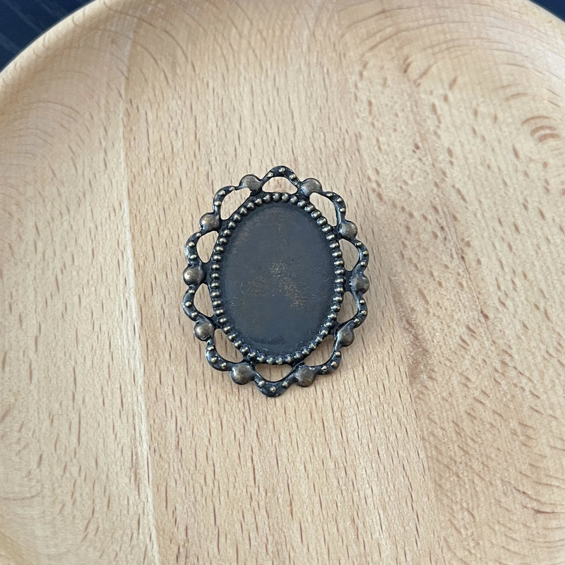 Antiqued Brass Brooch Finding for Jewelry Making