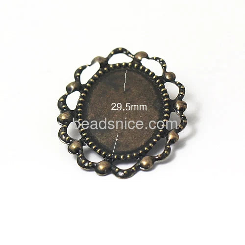 Beadsnice Iron Oval Brooch Finding Nickel Lead Safe Jewelry Metal Accessories
