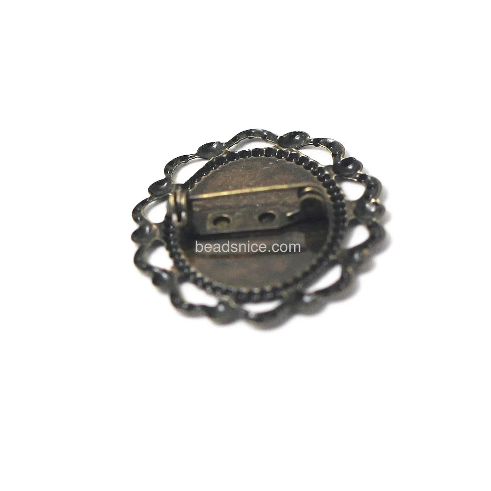 Beadsnice Iron Oval Brooch Finding Nickel Lead Safe Jewelry Metal Accessories