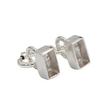 Sterling Silver Leather Cord Clasp Button Silver Jewelry