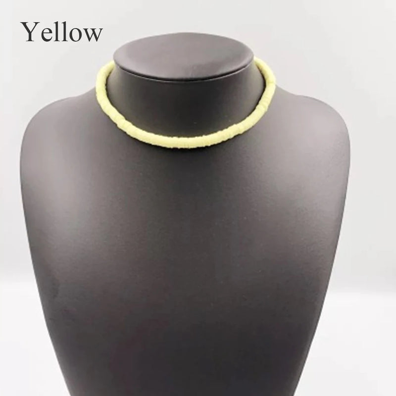 Geometric Colorful Necklace Bohemian Ceram Necklace