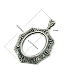 Thai Silver Vintage Pendant Setting Oval Shape
