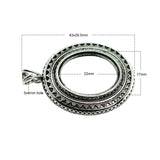 Thai Silver Vintage Pendant Setting Oval Shape