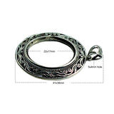 Thai Silver Vintage Pendant Setting Oval Shape