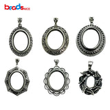 Thai Silver Vintage Pendant Setting Oval Shape