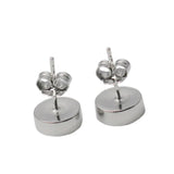 925 Silver Stud Earring with 8mm Bezel Setting