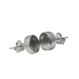925 Silver Stud Earring with 8mm Bezel Setting