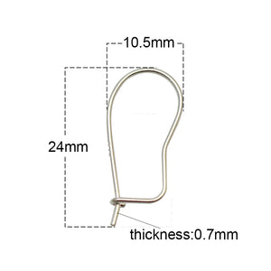 Beadsnice Pure Silver Earring Hooks Clasps Settings for Jewelry