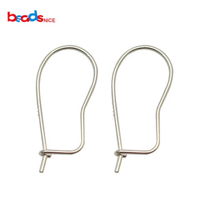 Beadsnice Pure Silver Earring Hooks Clasps Settings for Jewelry