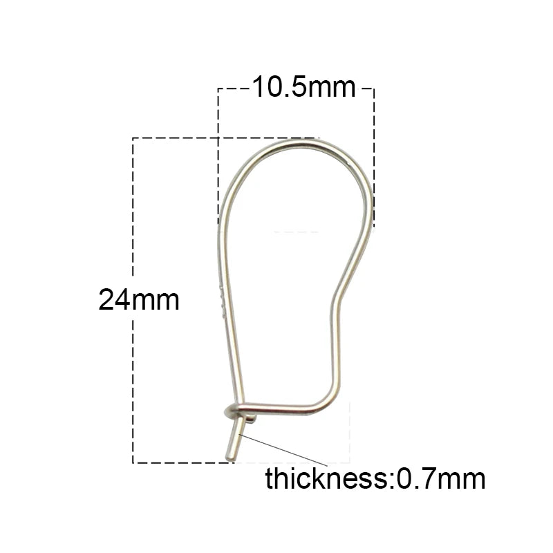 Beadsnice Pure Silver Earring Hooks Clasps Settings for Jewelry