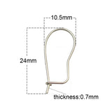 Beadsnice Pure Silver Earring Hooks Clasps Settings for Jewelry