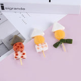 Pvc Simulation Grilled Meat Corn Skewer Food Keychain
