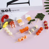 Pvc Simulation Grilled Meat Corn Skewer Food Keychain
