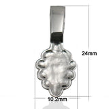 925 Silver Leaf Pad Bail Pendant Necklace Bails DIY Accessory