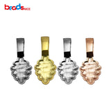 925 Silver Leaf Pad Bail Pendant Necklace Bails DIY Accessory