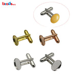 925 Sterling Silver Cufflinks Blank for DIY Jewelry ID27501