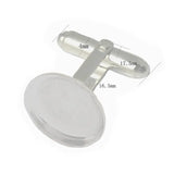 925 Sterling Silver Cufflinks Blank for DIY Jewelry ID27501