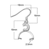 Solid Silver 925 Earrings Clamps DIY Earring Hook