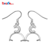 Solid Silver 925 Earrings Clamps DIY Earring Hook