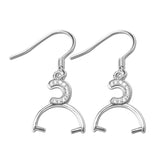 Solid Silver 925 Earrings Clamps DIY Earring Hook