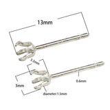 Beadsnice 925 Silver Earring Stud Set for DIY Jewelry Making
