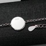 Beadsnice Sterling Silver Bracelet Base Adjustable Bracelet Tray Round Blank