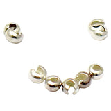 Beadsnice Sterling Silver Crimp Bead Covers DIY Jewelry Making