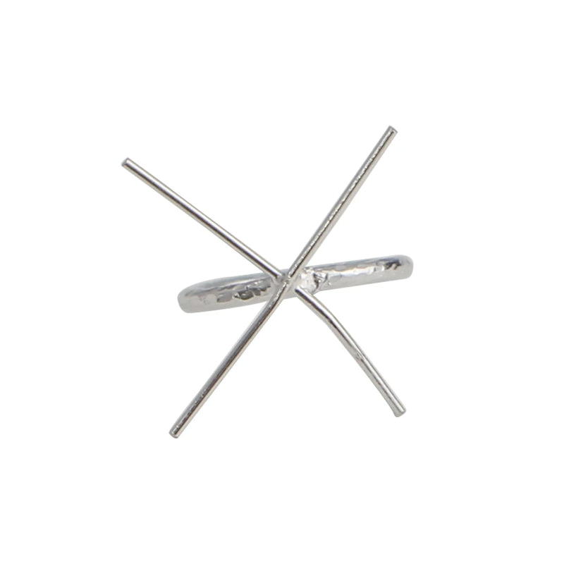 Sterling Silver 4 Prong Claw Ring Setting for Jewelry Making