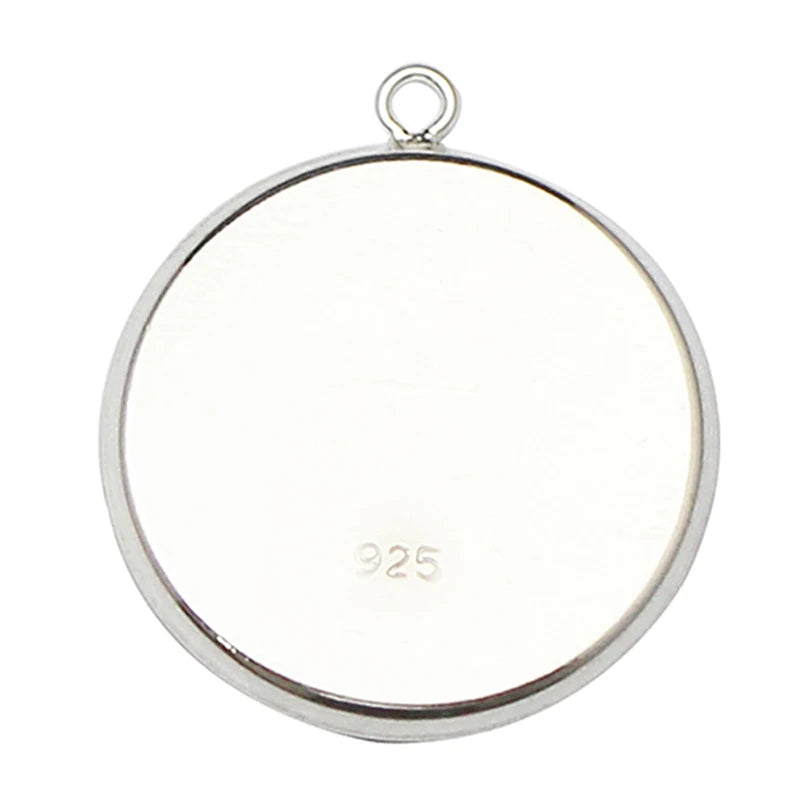 Sterling Silver Pendant Base Bezel Pendant Blanks Diy Jewelry Making