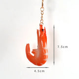 Beadsnice Charm Pvc Simulation Shrimp Pendants Couple Bag Decorations