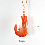 Beadsnice Charm Pvc Simulation Shrimp Pendants Couple Bag Decorations