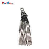Vintage 925 Silver Tassel Charms Pendant Necklace Findings