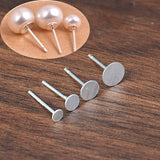 925 Sterling Silver Stud Post Earring Base Flat Back Earrings